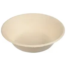 BOWL SUGARCANE NO PFAS CMPST 24oz ROUND NATURAL 300/cs