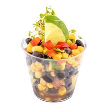 ARCO DESSERT CUP 4oz W/ SPOON POLYSTYRENE CLR/ SILVER 100/cs