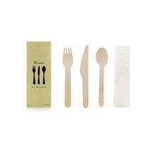 CUTLERY KIT NAPKIN K/F/S CMPST 6