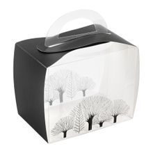 CUPCAKE BOX TREE W/ HANDLE 5x3-1/4x4