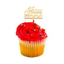 CAKE TOPPER HAPPY BIRTHDAY 3x1-1/2