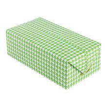 TAKEOUT LUNCH BOX w/ FAST TOP 71oz PAPER GRN HOUNDSTH 100/cs
