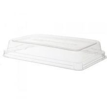 LID RECYCLED PET F/ 24-32oz RECT 8.8x5.9x1.4