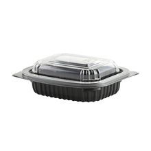 CONTAINER 8 OZ BLACK COMBO RECTANGLE (250)