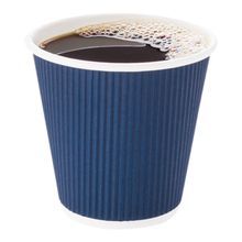 HOT CUP 8oz PAPER RIPPLE WALL MIDNGHT BLUE 25/cs