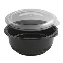 BOWL 16 OZ ROUND BLACK COMBO W/CLEAR LID INCREDI-BOWL (250)