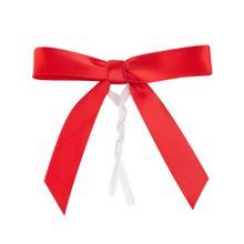 TWIST TIE BOW 3x2-1/2 PRE-TIED POLYESTER SATIN RED 4000/cs