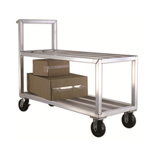 New Age NS557 Truck, mobile, (2) tier with handle, NSF approved, 3000 lbs. capacity, all welded sq. tube aluminum construction, 6