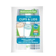 HOT CUP W/ LID 12oz 4-3/4
