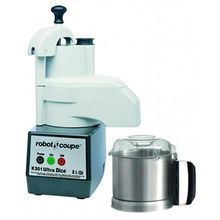 Robot Coupe R301 DICE ULTRA Combination Food Processor, 3.7 liter capacity stainless steel bowl with handle, continuous feed attachment, push button