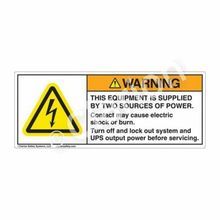 Clarion® H6010-MTWHPI Warning Label, 1.35 in L x 3-3/8 in W, Gloss/Polyester