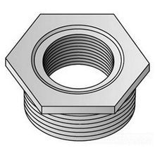 O-Z/Gedney 331-R Type 300R Hex Reducing Bushing, 2 x 1-1/2 in Trade, Malleable Iron, Electroplated Zinc