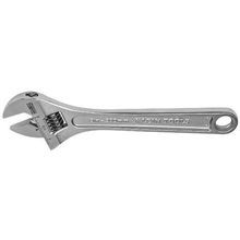 Klein® 507-8 Extra Capacity Uninsulated Wrench, Adjustable Wrench, 1-1/8 in Wrench Opening, 8-1/8 in OAL, Alloy Steel Body, Yes Tether Ready, Alloy Steel, Polished Chrome