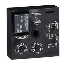 Littelfuse® SSAC® KRDR420A3 Adjustable Dedicated Recycling Time Delay Relay, 0.1 to 10 s ON/0.1 to 10 m OFF Time Setting, 120 VAC, SPDT Contact Form