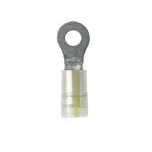 Panduit® Pan-Term® PK10-14R-L PK-R Insulated Ring Terminal, 12 to 10 AWG Conductor, 1-1/4 in L, Insulation Grip Sleeve Barrel, Copper, Yellow Stripe