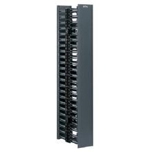 Panduit® WMPVHC45E Vertical NetRunner™ Cable Manager, Rack Mount, ABS/Polycarbonate/PVC, Black