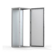 nVent HOFFMAN MCS20068R5 FC1 Modular Single Door Floor Standing Enclosure, 23.62 in W x 31-1/2 in D, NEMA 12/13/IK10/IP55, Mild Steel