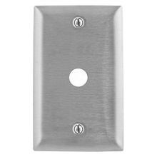 Wiring Device-Kellems SS11 Standard Telephone and Coaxial Outlet Wallplate, 1 Gang, Surface/Threaded Mount, 302/304 Stainless Steel