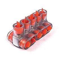 ABB Homac® CSB 250-5 2-Way 5-Outlet Encapsulated Insulated Multi-Tap Cable Block, Stranded Aluminum/Copper Conductor, 6 AWG to 250 kcmil Run/Main, Aluminum