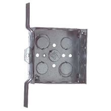 Steel City® 52151-CV-1/2-3/4 Outlet Box, Steel, 21 cu-in Capacity, 1 Outlet, 6 Knockouts, 4 in H x 4 in W x 1-1/2 in D Dimensions