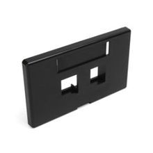 QuickPort® 49910-HE2 Modular Furniture Faceplate, 2 Ports, Snap-In Module, Surface Mounting, ABS