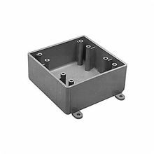 Carlon® E9802 Type FS Hubless Non-Metallic Rigid Shallow Device Box, 32 cu-in Capacity, 2 Gangs, 5.1 in H x 5.1 in W x 1.98 in D Dimensions