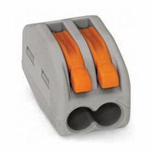 WAGO 222-412 Compact Splicing Connector With Operating Lever, 400 VAC, 32 A, 2 Poles