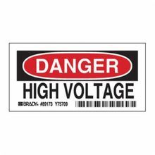 Brady® 84875 Danger Safety Sign, Header: DANGER, 3-1/2 in H x 5 in W, Red/Black on White Legend/Background, B-302 Polyester, Surface Mounting