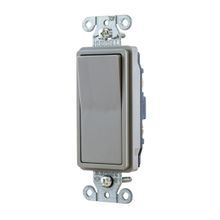 Wiring Device-Kellems StyleLine® DS120GY 2-Position Commercial/Specification Grade General Purpose Heavy Duty Decorator Switch, 120/277 VAC, 20 A, 1 hp, 2 hp Power