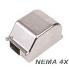 Calbrite™ Lockable Lid Shallow Weatherproof While-In-Use Cover, 6 in L x 3.2 in W x 3-1/2 in D, Blank/Duplex Switch/Toggle/GFCI Device, Stainless Steel