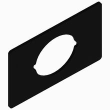 Allen-Bradley 800F-36HE100S 800F PB, 22mm Accessory, 36x52 mm 1 Piece Rectangular, Black White Horizontal Text, Standard Font for Custom Text, Blank or Custom Text, BLANK TEXT
