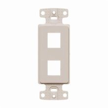 PREMISE WIRING NETSELECT® NS612LA NS612 Decorative Frame, 1 Gangs, 2 Ports, ABS, Light Almond
