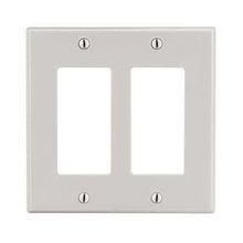 Wiring Device-Kellems P262LA Standard Wallplate, 2 Gangs, Polycarbonate, Light Almond