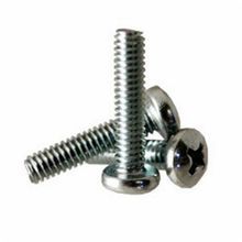 BBI 587615 Fully Threaded Machine Screw, Measurement System: Imperial, 1/4-20 Thread, 1/2 in OAL, Carbon Steel, Pan Head, Zinc CR+3 Plated, Phillips® Drive