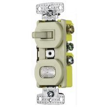 Wiring Device-Kellems tradeSELECT™ RC109I Standard Sized Combination Toggle Switch, 120 VAC, 15 A, 1875 W