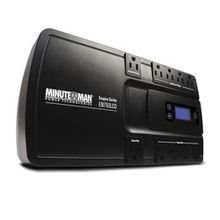 Minuteman® EN750LCD EnSpire™ Standby Uninterruptible Power Supply, 120 VAC Input, 120 VAC Output, 400 W Power, 4.1/10.5 min Full/Half Load Backup, 10 Outlets
