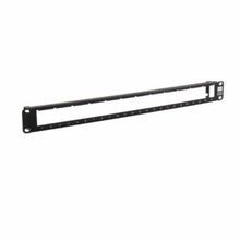 Hubbell® HPJ24 Straight Flat Unloaded Multi-Media Jack Panel, 24 Ports, Category: Cat 6a/6/5e/AV/Fiber Optic, 19 in W x 1-3/4 in H Terminal