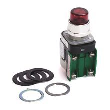 Rockwell Automation 800T-QBH2R Illuminated Pushbutton, 30.5 mm, 1NO-1NC Contact Configuration, Extended Head without Guard Operator, Red