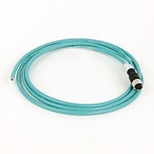 Allen-Bradley 1585D-F4TB-2 Ethernet Media, Micro D Code,  QD Style, Standard, Straight Female, 4 conductors (2 pair), Teal Unshld 24AWG Highflex TPE, 100BASE TX,  100 Mbit/s, No connector , flying leads, No Connector, standard, 2 Meters, Standard