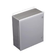 nVent HOFFMAN A1212CHFL A51FL Junction Box, 12 in H x 12 in W x 6 in D, Continuous Hinged Cover, NEMA 4, Steel