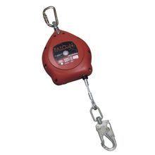 Miller® by Honeywell MP30G-Z7/30FT Falcon® Self-Retracting Cable Lifeline With Carabineer and Tagline, 400 lb Load, 30 ft L, Red, Steel Line, Nylon Hardware