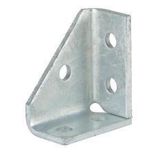 Superstrut® AB213 90 deg Left Facing Universal Shelf Angle Bracket, 5 Holes, 3-1/2 in L x 1-5/8 in W x 1/4 in THK, Steel