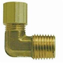 Midland Industries 18233 Tube-to-Pipe Elbow, 3/8 x 1/4 in, Compression x MNPTF, CA377 Brass
