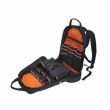 Klein® Tradesman Pro™ 55421BP-14 Tool Backpack, Polyester, Black/Orange