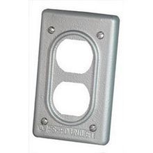 Appleton® FSK-1DR-C Cast Device Box Cover With Stainless Steel Screw, 4-9/16 in L x 2-13/16 in W, Duplex Receptacle Cover, Malleable Iron