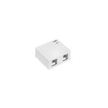 QuickPort® 41089-2WP 2-Port Outlet Box, Snap-In Module, For Use With Individual QuickPort® Snap-In Connector Module, Surface Mount, Plastic