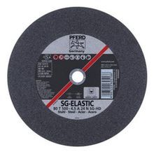 PFERD 66005 Performance Line SG-ELASTIC Flat Heavy Duty Universal Cut-Off Wheel, 20 in Wheel Diameter, 3/16 in Wheel, 1 in Center Hole, 24 Grit, Aluminum Oxide Abrasive