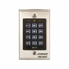 Securitron® DK-12 1-Gang Digital Keypad, 100 mA at 12 or 24 VDC, 325 mA at 12 or 24 VDC, Max 30 V Input, 0.5A SPDT Relay Power Source, 4-1/2 in H x 2-3/4 in W x 5/32 in D, For Use With: Single Door Traffic Control, LED Display