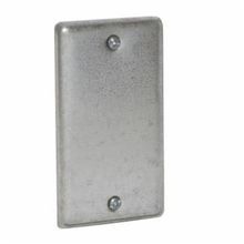 Wiring Device-Kellems 860 Handy Box Cover, 0.49 in L x 2.313 in W, Blank Cover, Steel