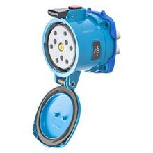 MELTRIC 37-34561 DS7c Multi-Pin Female Receptacle, 50 to 600 VAC, 130 VDC, 30 A, 6 Poles, 7 Wires, Blue